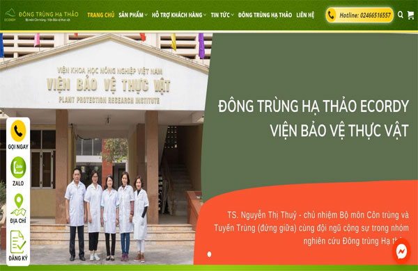 Đông trùng hạ thảo của viện bảo vệ thực vật
